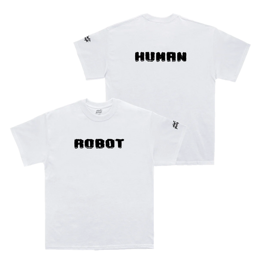 Human After All White Robot T-Shirt